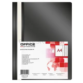 Office Products Skoroszyt, PP, A4, miękki, 100/170mikr., czarny
