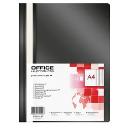 Office Products Skoroszyt, PP, A4, miękki, 100/170mikr., czarny
