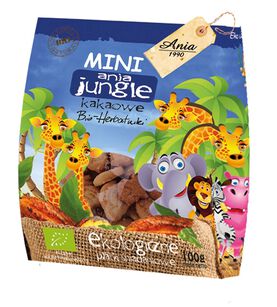 Ciastka Kakaowe Mini Jungle Bio 100 G - Bio Ania [BIO]