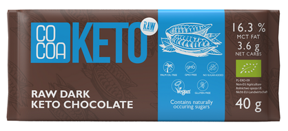 Czekolada Z Olejem Mct Bez Dodatku Cukru Bezglutenowa Keto Bio 40 G - Cocoa [BIO]