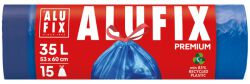 Alufix Worki na śmieci, z taśmą ściągającą, LDPE, 35l, 15 szt., niebieskie