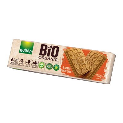 Gullon Organiczne Ciastka Z 4 Zbożami I Orkiszem 170 G
