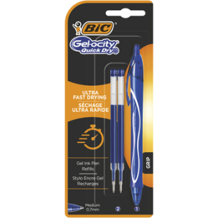 BIC Gel-ocity Quick Dry Długopis żelowy niebieski Blister 1 sztuka + 2 wkłady