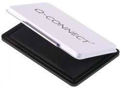 Q-Connect Poduszka do stempli  z tuszem, 110x70mm, metalowa, Czarna