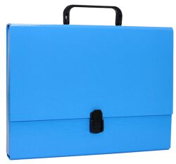 Office Products Teczka-Pudełko Pp, A4/5Cm, Z Rączką I Zamkiem, Niebieska 