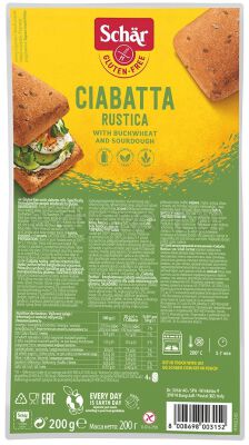 Schar Ciabatta Rustica- Bułki Wieloz. Bezgl. 200 G