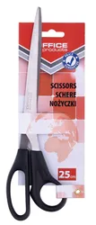 Nożyczki biurowe OFFICE PRODUCTS, 25 cm, czarne
