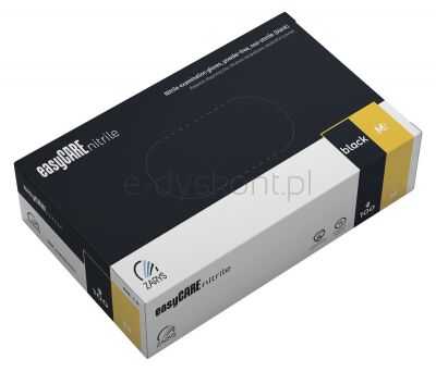 Rękawice nitrylowe, EASYCARE, 100 szt., rozmiar XL, czarne