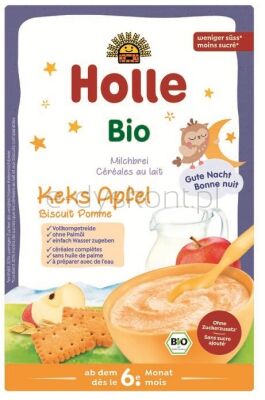 Holle Kaszka Mleczna pełnoziarnista ciasteczkowo-jabłkowa od 6 miesiąca życia BIO 250 g