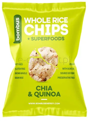 Chipsy ryżowe pełnoziarniste z chia i quinoa BEZGL. 60 g