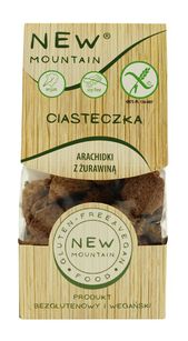 Ciastka Z Orzeszków Ziemnych Z Żurawiną Bezglutenowe 220 G - New Mountain [BIO]