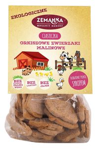 Ciastka Orkiszowe Z Malinami Zwierzaki Bio 100 G - Zemanka [BIO]