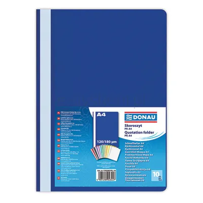 Donau Skoroszyt PP, A4, standard, 120/180mikr., granatowy 