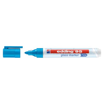 Edding Marker do powierzchni szklanych E-95 1,5-3 mm, błękitny [BIURO]