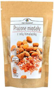 Migdały Prażone Z Solą Kłodawską Bezglutenowe 100 G - Pięć Przemian [BIO]