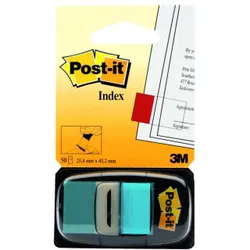 Post-It Zakładki indeksujące (680-23), PP, 25,4x43,2mm, 50 kart., jaskrawoniebieskie 