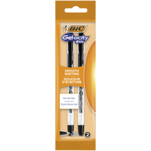 BIC Gel-ocity Stic Długopis żelowy czarny Pouch 2 sztuki