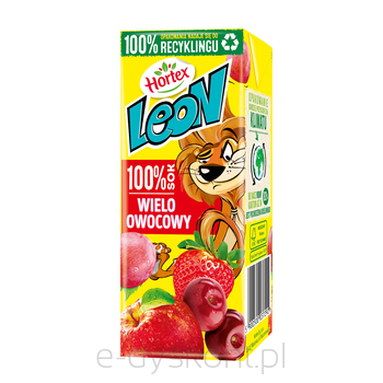 Hortex Leon Sok 100% Wieloowocowy Karton 200 Ml