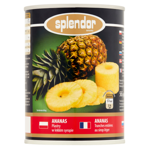 Splendor Ananas Plastry 565G