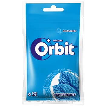 Orbit Peppermint Guma Do Żucia Bez Cukru 29 G (21 Drażetek)