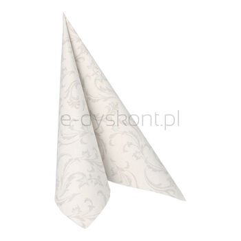 ROYAL Collection Serwetki składane w 1/4, 40 cm x 40 cm, białe, &Damascato&, 50szt,