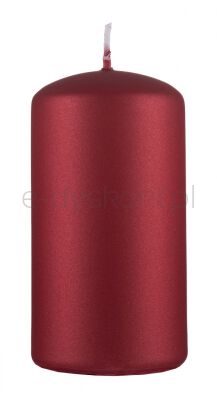 Donau HOME Świeca słupek Standard Lakier, 60x115mm, czerwony metaliczny mat