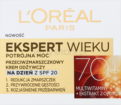 L'Oreal Paris Ekspert Wieku 70+ Krem Odżywczy Na Dzień 50 Ml