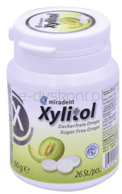 Miradent Dropsy pudrowe z ksylitolem MELON B/C 26szt, 60g