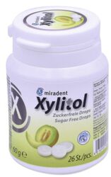 Miradent Dropsy pudrowe z ksylitolem MELON B/C 26szt, 60g