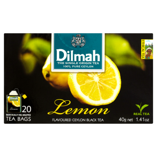Dilmah Cejlońska Herbata Czarna Z Aromatem Cytryny 40 G (20 Torebek) 