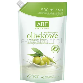 ABE mydło w płynie oliwkowe z wyciągiem z oliwek saszetka 500ml