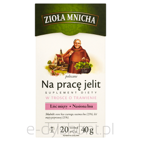 Zioła Mnicha Herbata Na Pracę Jelit 20Tb/40G