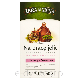 Zioła Mnicha Na Trawienie 20Tb/40G