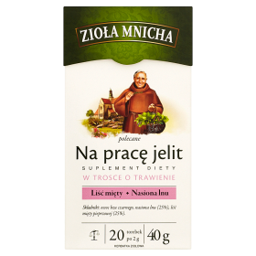 Zioła Mnicha Herbata Na Pracę Jelit 20Tb/40G
