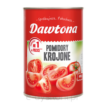 Dawtona Pomidory krojone bez skórki w soku pomidorowym 400g 