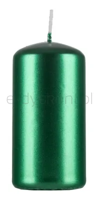 Świeca słupek DONAU HOME Standard Lakier, 50x100mm, 4 szt., zielony metaliczny połysk