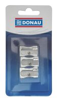 Donau Temperówka aluminiowa, pojedyncza, blister - 3szt. [BIURO]