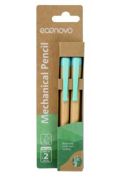 Econovo Ołówek automatyczny obudowa 100% z biodegradowalnego bambusa, 0,7mm, 2 szt., naturalny