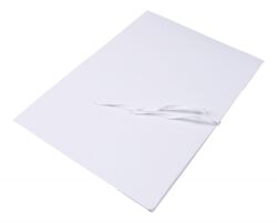 Office Products Teczka Wiązana Karton, A4, 300Gsm, 3-Skrz., Biała