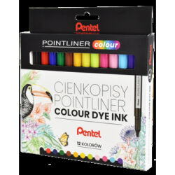 Pentel Cienkopisy Kolorowe Pointliner S40 12 Kolorów