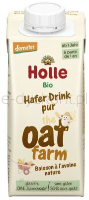 Holle Napój owsiany pełnoziarnisty, bezglutenowy powyżej 12 miesiąca życia /demeter BIO 200 ml