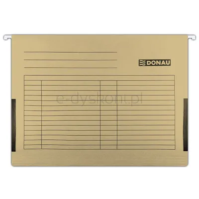 Donau Teczka zawieszkowa z boczkami, A4, 230gsm, brązowa 