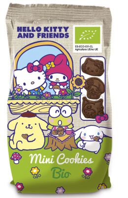 Świnka Peppa Mini ciastka kakaowe dla dzieci Hello Kitty BIO 100 g