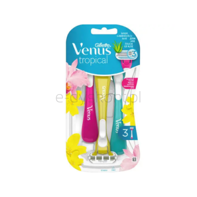 Gillette Venus Tropical Maszynka Do Golenia, 3 Maszynki Jednorazowe Dla Kobiet