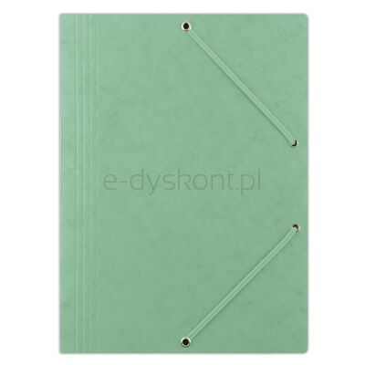 Donau Teczka Z Gumką Preszpan, A4, 390Gsm, 3-Skrz., Zielona 