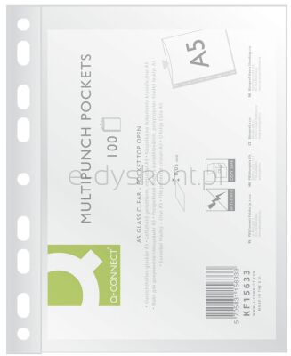 Q-Connect Koszulki Na Dokumenty Pp, A5, Krystal, 50Mikr., 100Szt. 