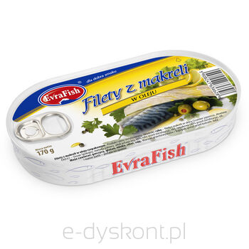 Evrafish filety z makreli w oleju 170 g