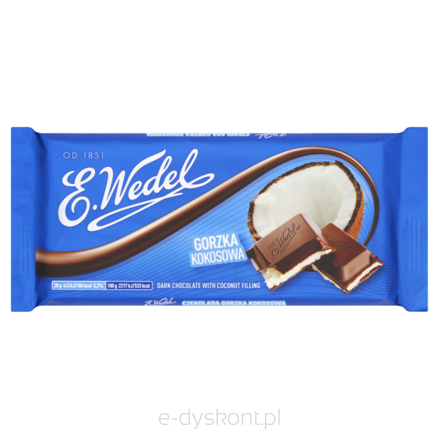 Wedel Czekolada Gorzka Kokosowa 100G