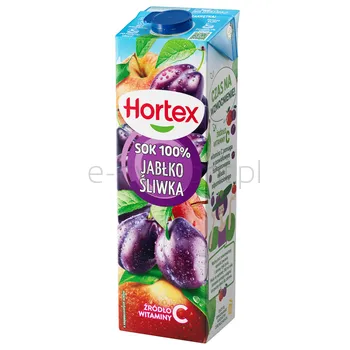 Hortex Sok 100% Jabłko Śliwka Karton 1L