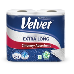 Velvet Czysta Biel Najdłuższy Ręcznik Papierowy 2 Rolki